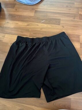 BCX Black Athletic Elastic-Waist Shorts